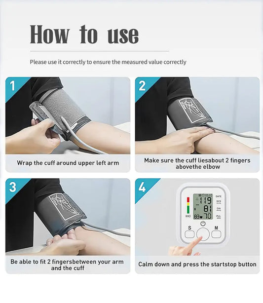 Digital Blood Pressure Monitor – Automatic Upper Arm BP & Heart Rate Monitor