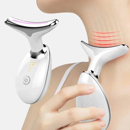 3-in-1 Microcurrent Neck & Face Massager with LED Light
