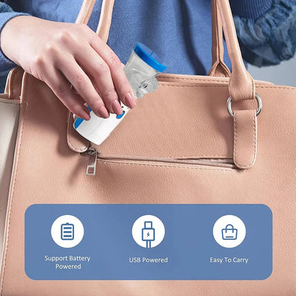 Portable Rechargeable Nebulizer Machine – Silent Handheld Mesh Nebulizer for Kids