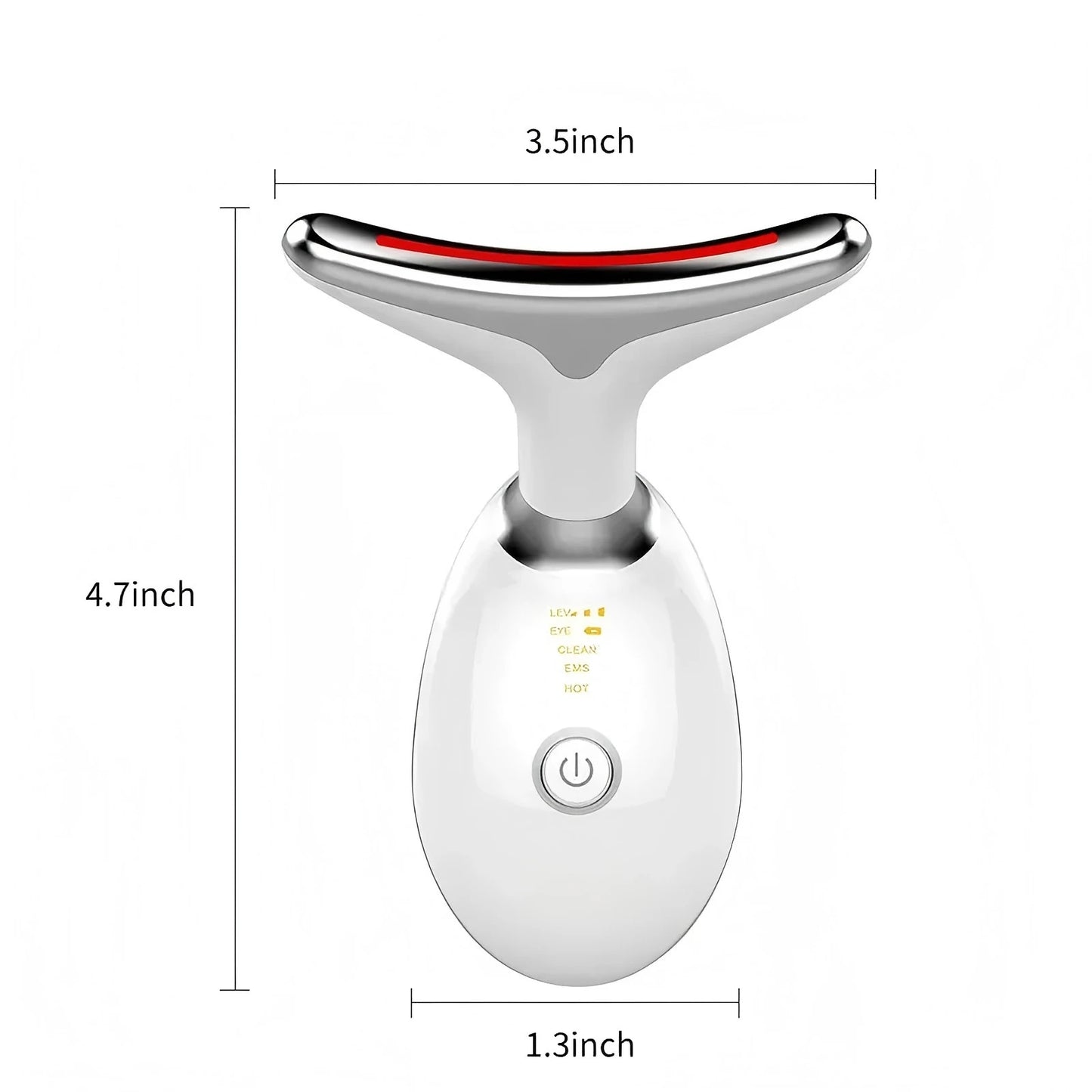 3-in-1 Microcurrent Neck & Face Massager with LED Light