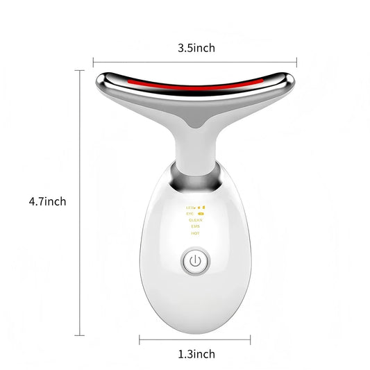 3-in-1 Microcurrent Neck & Face Massager with LED Light