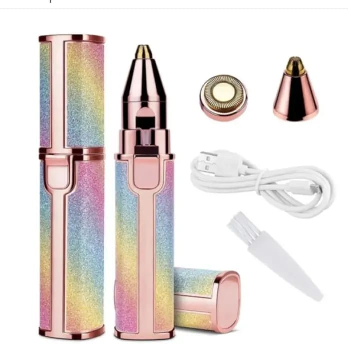 2 in 1 Electric Eyebrow Trimmer & Facial Hair Remover with LED Light