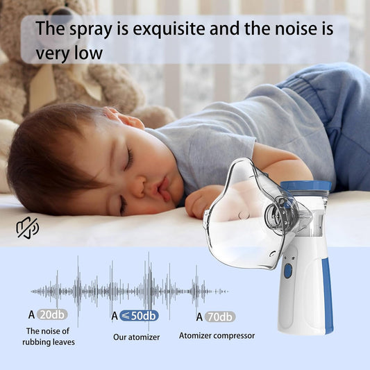 Portable Rechargeable Nebulizer Machine – Silent Handheld Mesh Nebulizer for Kids
